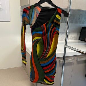 Colorful Abstract Patterned Dress